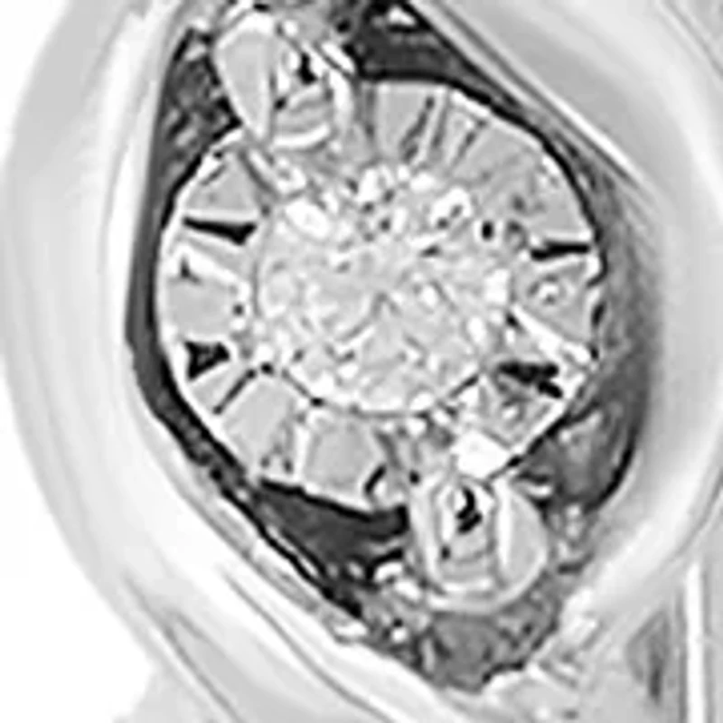 Diamond Earrings in Sterling Silver