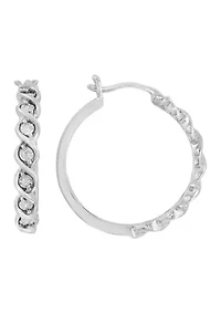 Diamond Earrings in Sterling Silver