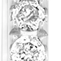 Sterling Silver Diamond Hoops