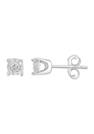 1/ ct. t.w. Diamond Earrings in 14K White Gold