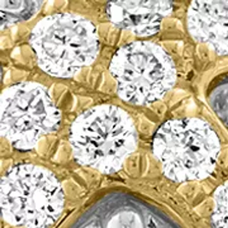 14K White and Yellow Gold Lab Grown Diamond Earrings 