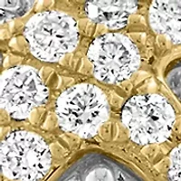 14K White and Yellow Gold Lab Grown Diamond Earrings 