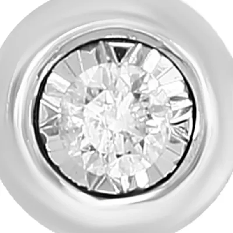 1/5 ct. t.w. Diamond Bezel Earrings in 14k White Gold