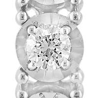 Diamond Hoop Earrings in 14K White Gold