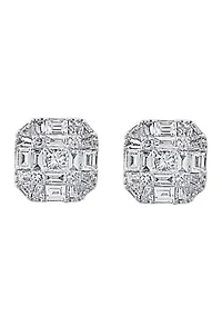 1/2 ct. t.w. Diamond Earrings in 14K White Gold