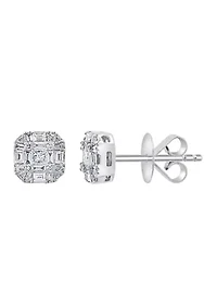 1/2 ct. t.w. Diamond Earrings in 14K White Gold