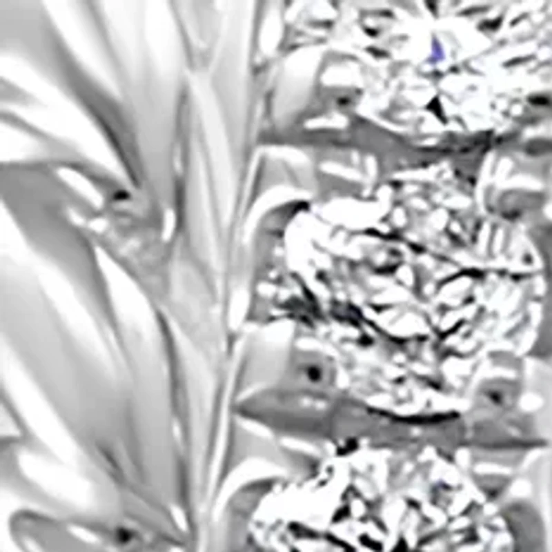 1/4 ct. t.w. Diamond Twist Hoop Earrings in 14K White Gold 