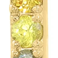  14K Yellow Gold Multi Sapphire Earrings 