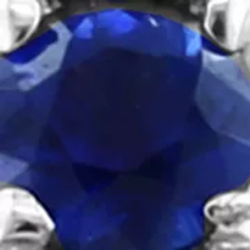 Natural Sapphire Earrings in 14K White Gold