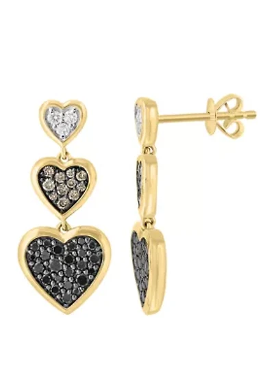 5/8 ct. t.w. White and Black Espresso Diamond Ring in 14K Yellow Gold