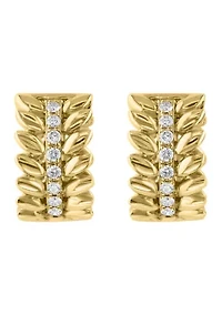 1/5 ct. t.w. Diamond Huggie Hoop Earrings in 14K Yellow Gold