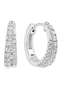 14K White Gold Diamond Earrings