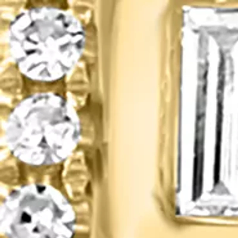 14K Yellow Gold Diamond Earrings