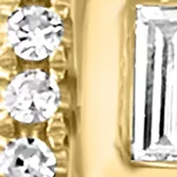 14K Yellow Gold Diamond Earrings