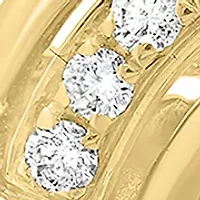 14K Yellow Gold Diamond Earrings