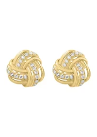 14K Yellow Gold Diamond Earrings