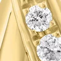 14K Yellow Gold Diamond Earrings