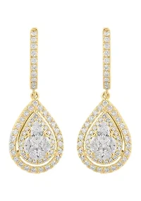 1.12 ct. t.w. Diamond 14k Gold Earrings 