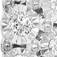 Diamond Earrings in Sterling Silver 
