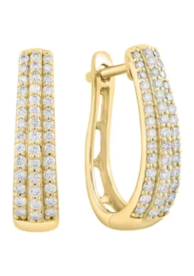 Diamond Earrings in 14K Yellow Gold
