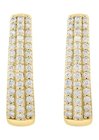 Diamond Earrings in 14K Yellow Gold