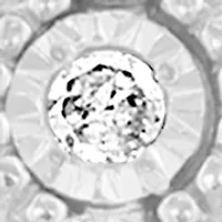 Sterling Silver Diamond Hoops