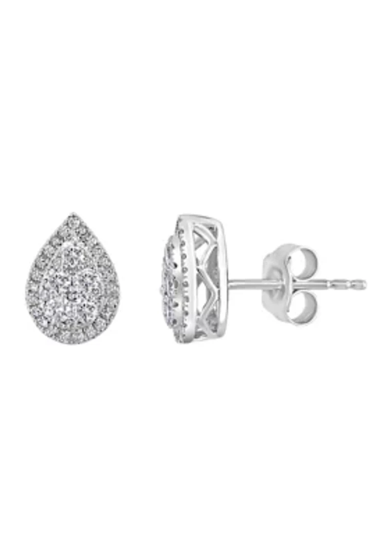 1/2 ct. t.w. Diamond Earrings in Sterling Silver