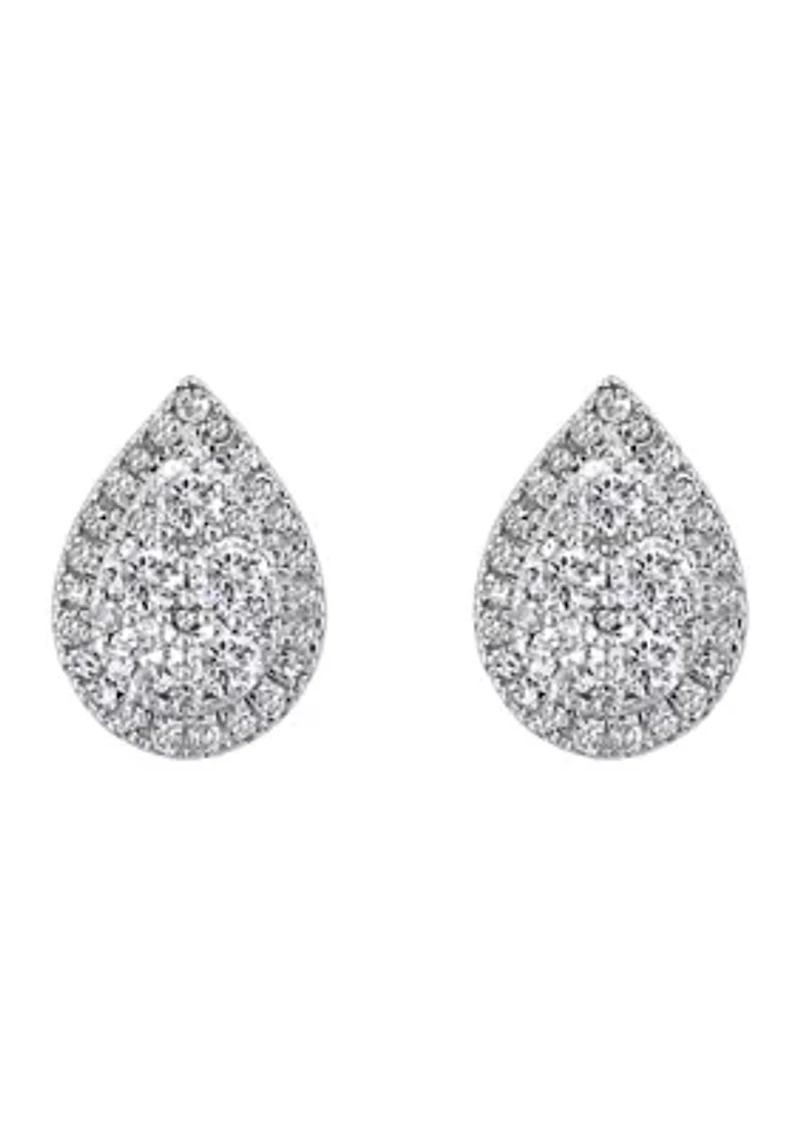 1/2 ct. t.w. Diamond Earrings in Sterling Silver