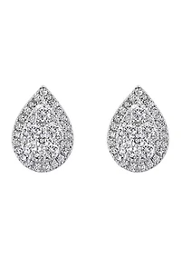1/2 ct. t.w. Diamond Earrings in Sterling Silver 