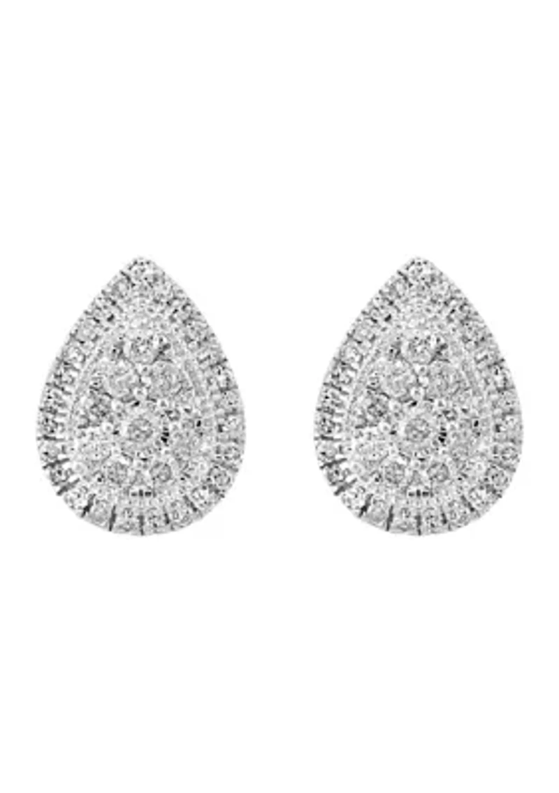 1/2 ct. t.w. Diamond Earrings in Sterling Silver