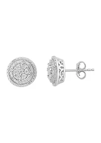 Diamond Earrings in Sterling Silver