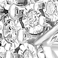  1/5 ct. t.w.  Miracle Set Diamond Button Starfish Earrings in Sterling Silver 