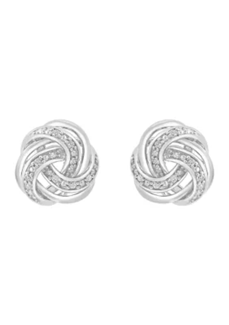 Miracle Set Diamond Knot Earrings