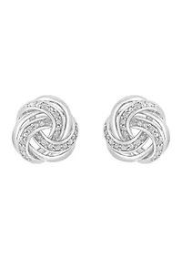 Miracle Set Diamond Knot Earrings