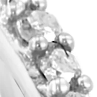 Sterling Silver Diamond Hoops