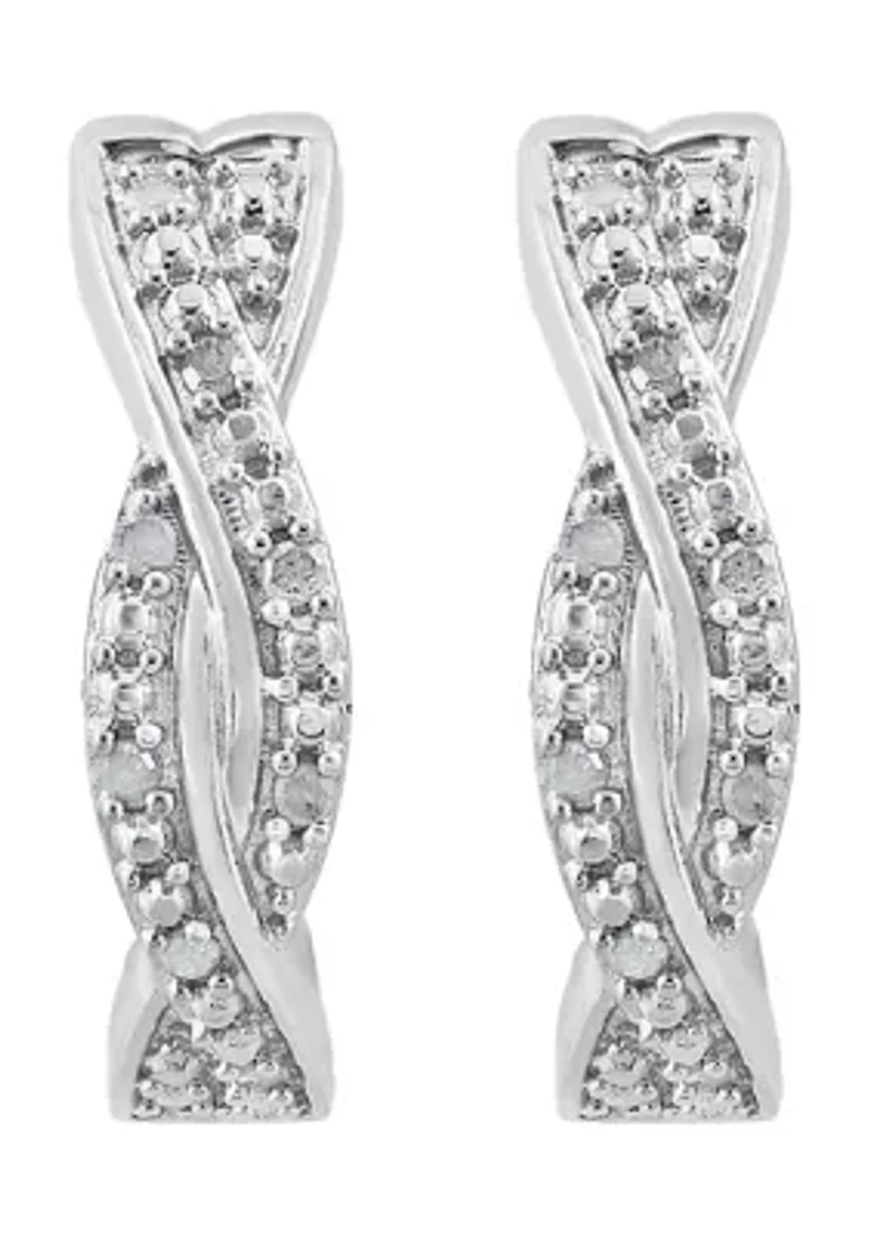 1/10 ct. t.w. Diamond Hoop Earrings 