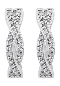 1/10 ct. t.w. Diamond Hoop Earrings 