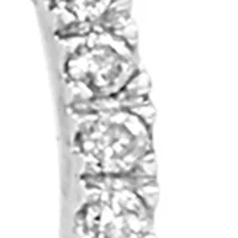 Sterling Silver Diamond Hoops