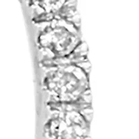 Sterling Silver Diamond Hoops