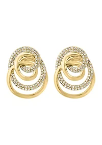5/8 ct. t.w. Diamond Interlock Earrings in 14K Yellow Gold