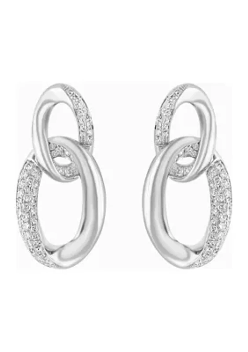 3/8 ct. t.w. Diamond Chain Link Earrings in Sterling Silver
