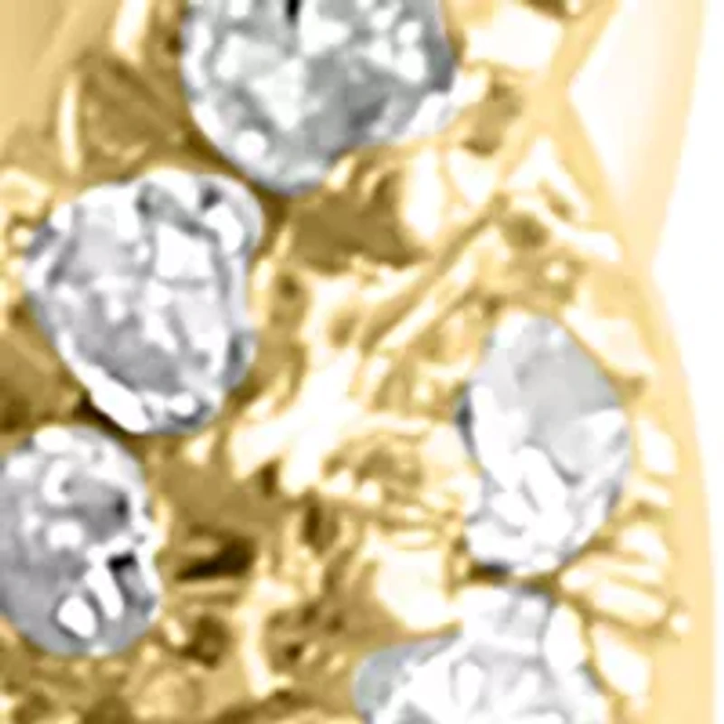 1/5 ct. t.w. Diamond Rope Hoop Earrings in 14K Yellow Gold