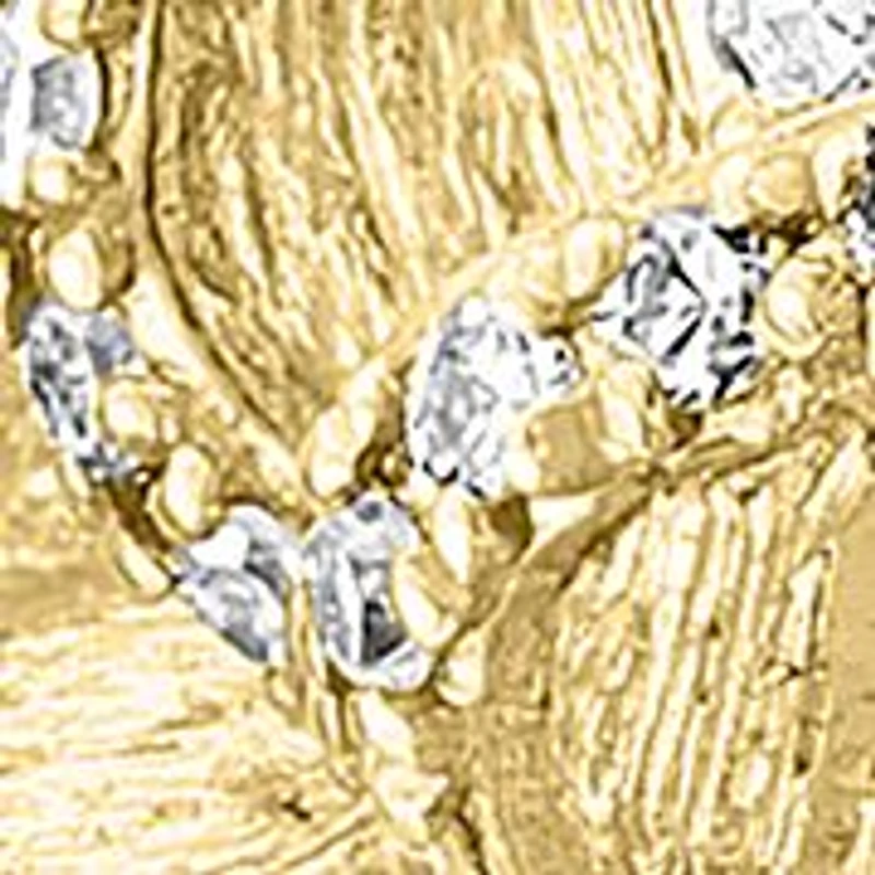 1/3 ct. t.w. Diamond Flower Earrings in 14K Yellow Gold