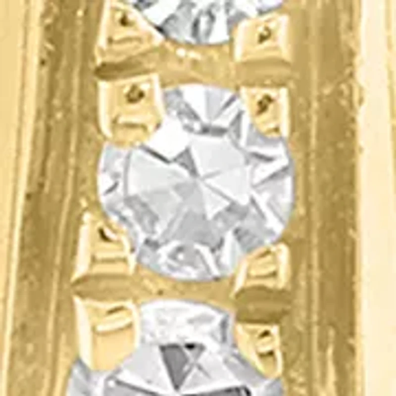 Diamond Hoop Earrings in 14K Yellow Gold