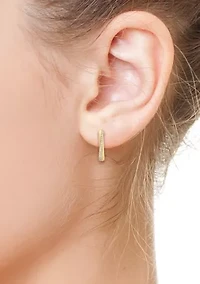 Diamond Hoop Earrings in 14K Yellow Gold