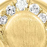 14K Yellow Gold Diamond Earrings