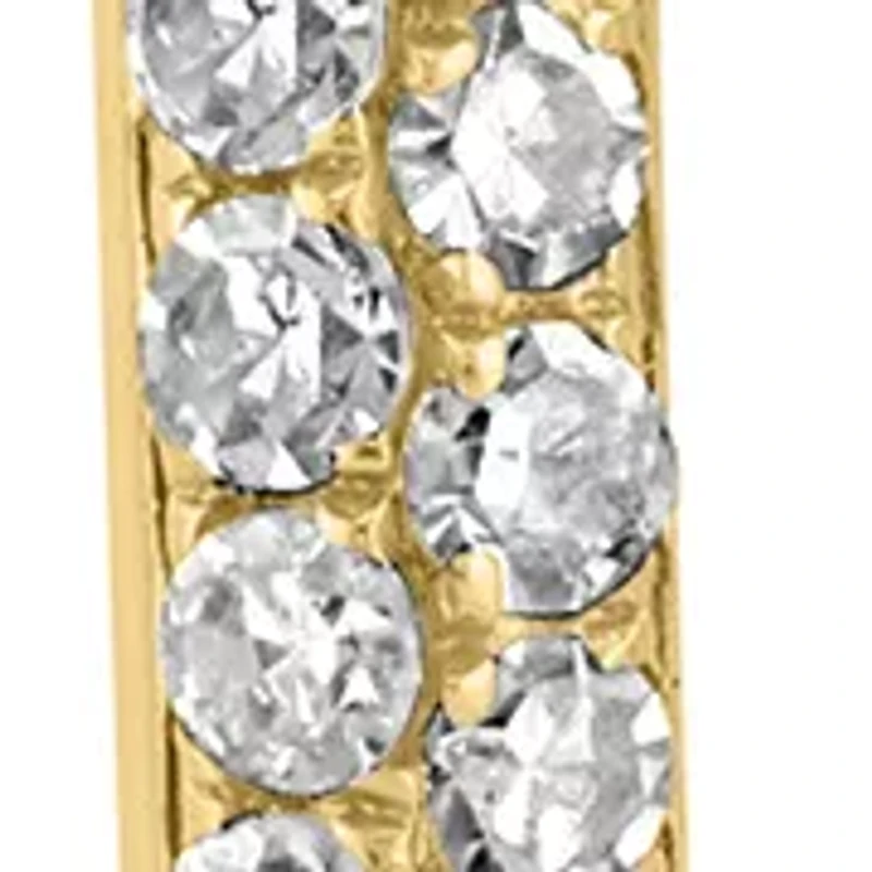14K Yellow Gold Diamond Earrings