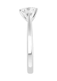 Lab Created 14K White Gold Lab Grown Diamond Ring (With 1 ct. t.w. Center Size) 