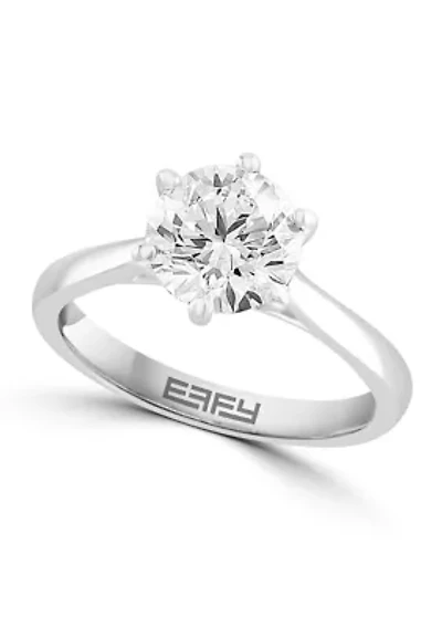 Lab Created 14K White Gold Lab Grown Diamond Ring 