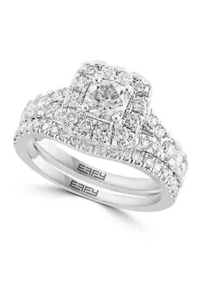  14K White Gold Lab Grown Diamond Ring (With  1/2 ct. t.w. Center Size) 